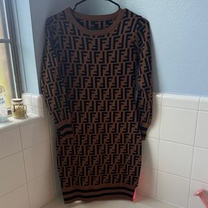 Black and Brown Monogram Dress